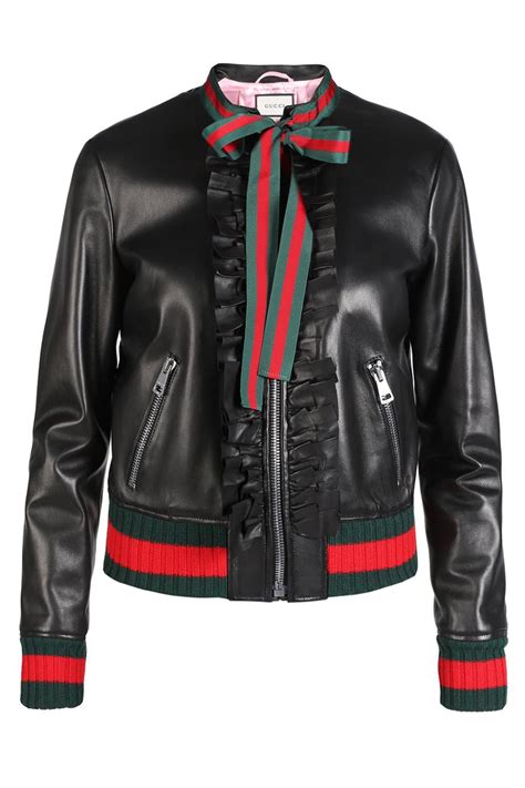 gucci jas geel|gucci leather jacket.